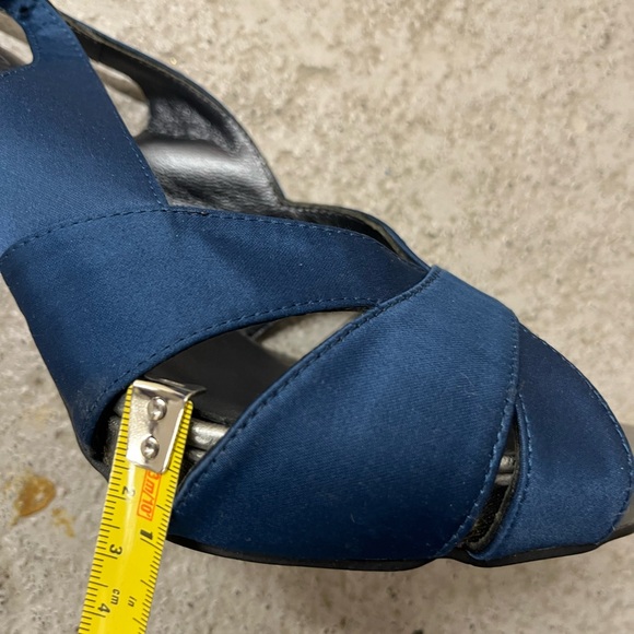 Pedro Miralles navy satin sling backs - Picture 16 of 16